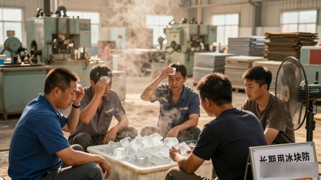 车间高温不用愁 太原防暑降温冰块成了工人的救命凉方